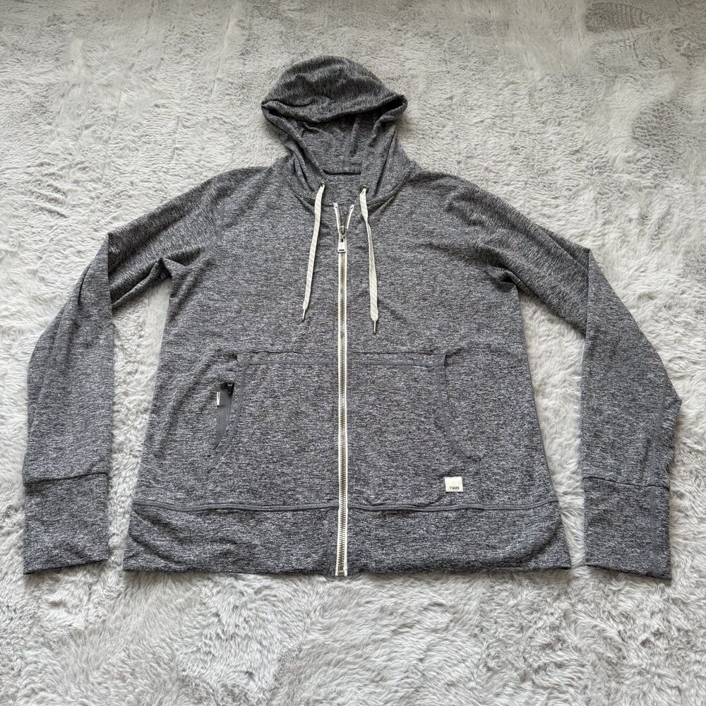 VUORI HALO PERFORMANCE HOODIE 2.0 HEATHER GREY DREAMKNIT MEDIUM